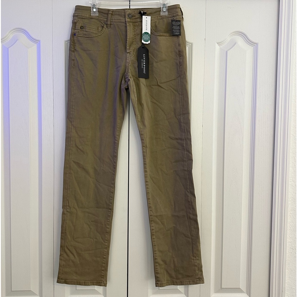 LIVERPOOL Bolt Straight Fit Stretch Jeans - Color Khaki - Size 32-34